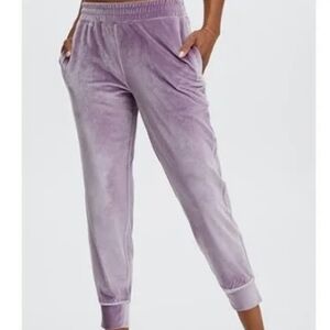 Fabletics lavendar Daria Velour Joggers 2X